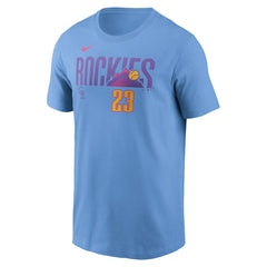 Kris Bryant Colorado Rockies Nike 2025 City Connect Fuse Name & Number T-Shirt Outlet