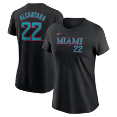 Sandy Alcantara Miami Marlins Nike Women's 2025 City Connect Fuse Name & Number T-Shirt Near Me