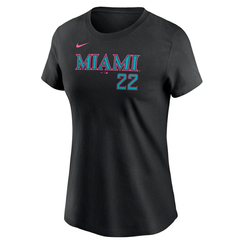 Sandy Alcantara Miami Marlins Nike Women's 2025 City Connect Fuse Name & Number T-Shirt Near Me