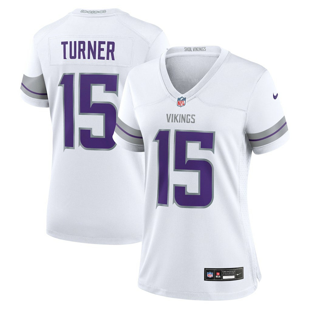 Dallas Turner Minnesota Vikings Women's Alternate Game Jersey - White - Nike