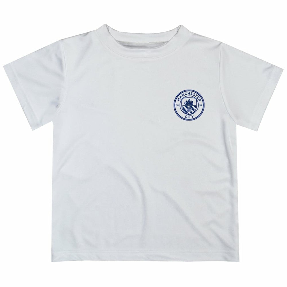 Manchester City Vive La Fete Youth Impressions Artwork T-Shirt White