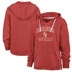 San Francisco 49ers '47 Women's Plus Size Clarity Kennedy Pullover Hoodie - Scarlet - 47 brand