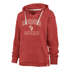 San Francisco 49ers '47 Women's Plus Size Clarity Kennedy Pullover Hoodie - Scarlet - 47 brand