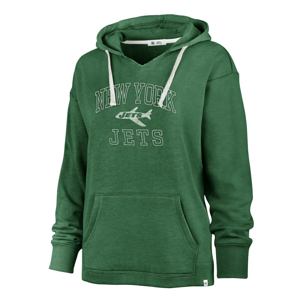 New York Jets '47 Women's Plus Size Clarity Kennedy Pullover Hoodie - Kelly Green - 47 brand