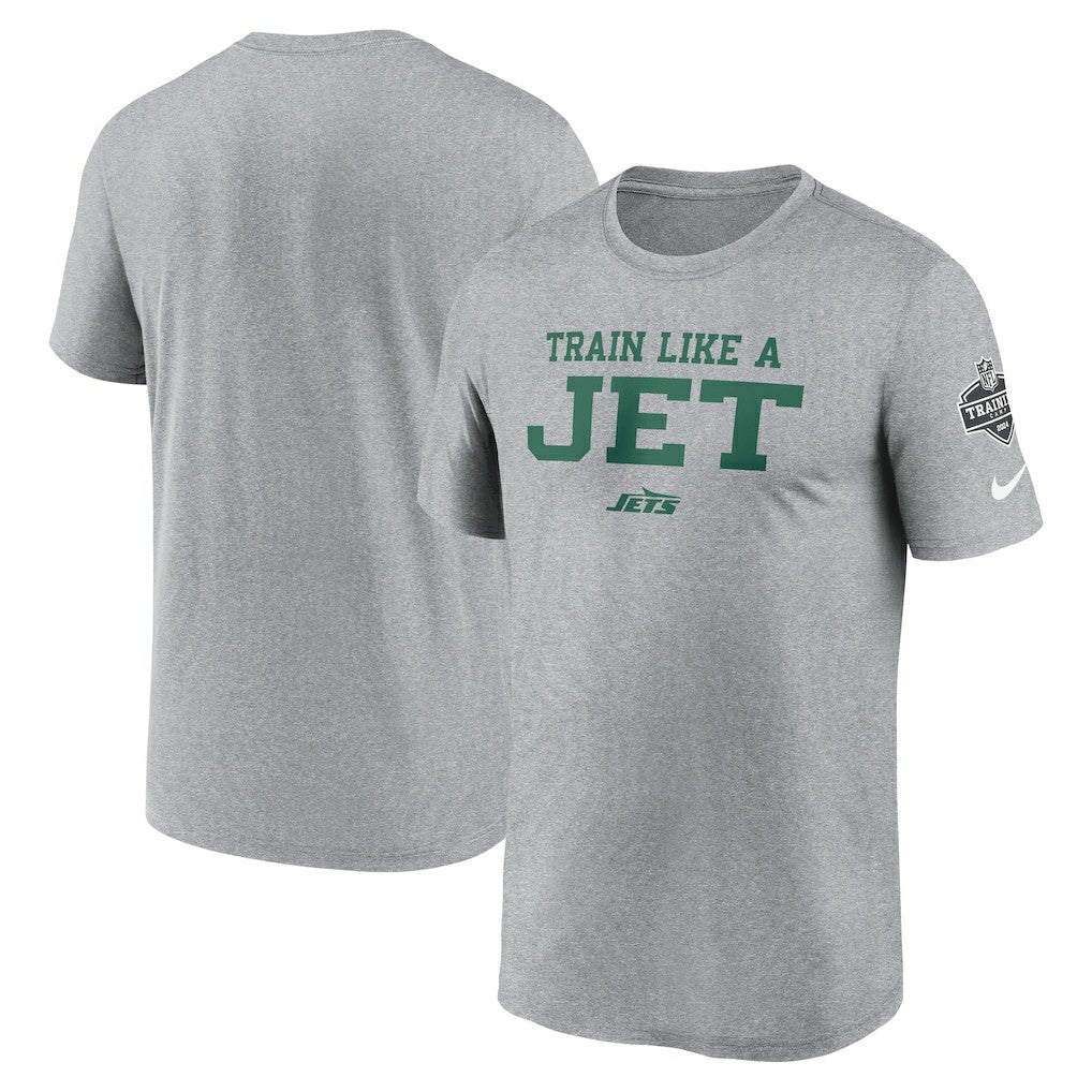 New York Jets 2024 NFL Training Camp Legend Performance T-Shirt - Heather Gray - Nike