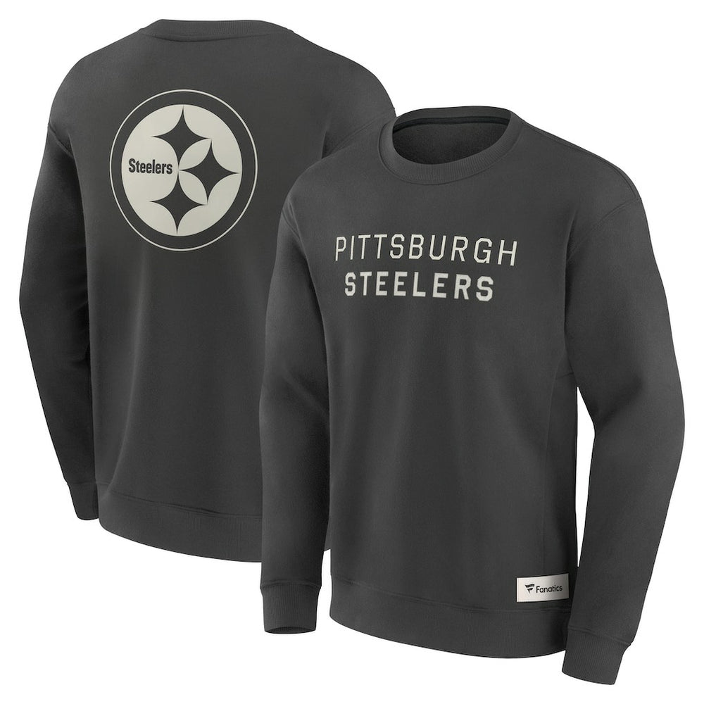 Pittsburgh Steelers Elements Future Ground Lettering Pullover Sweatshirt - Charcoal - Fanatics
