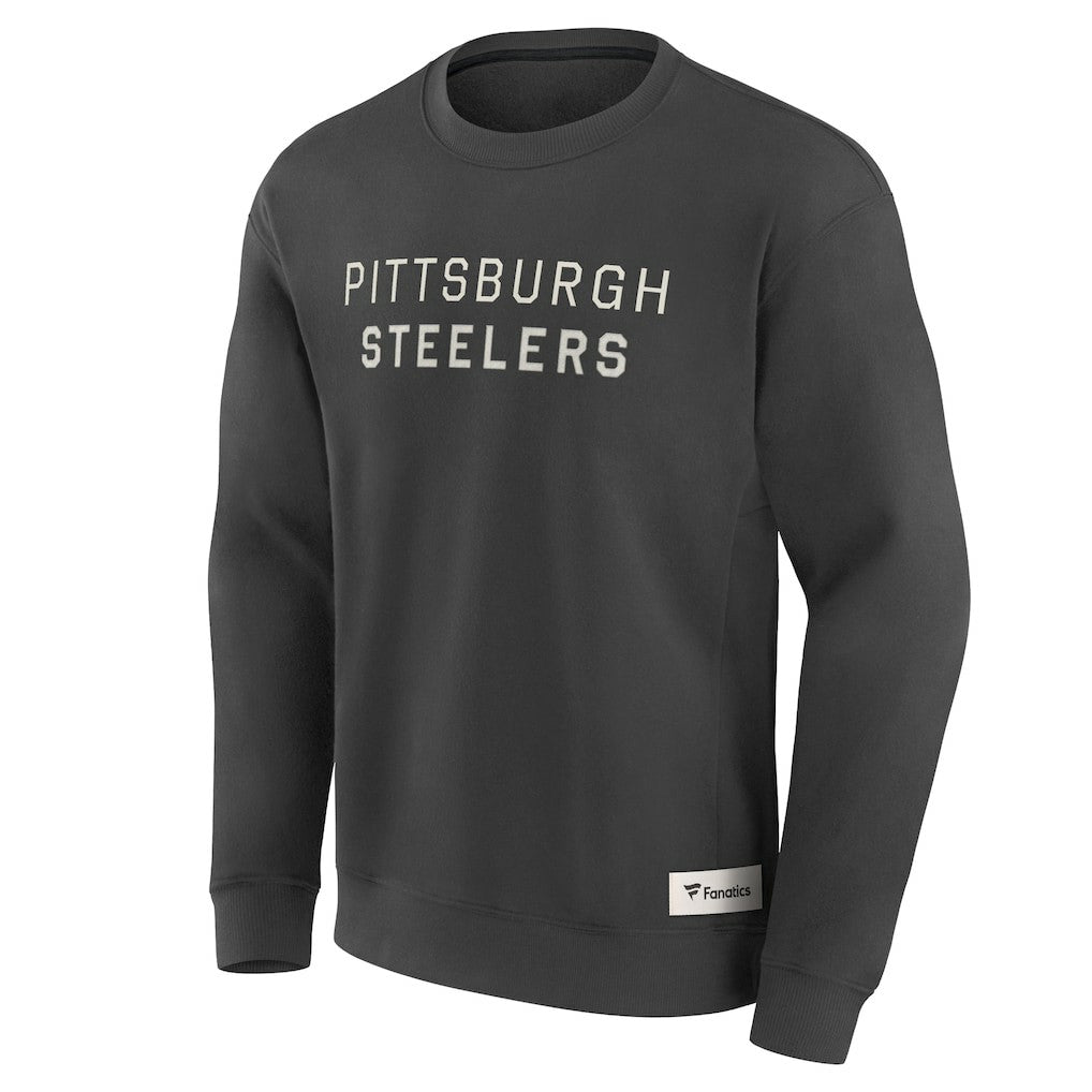 Pittsburgh Steelers Elements Future Ground Lettering Pullover Sweatshirt - Charcoal - Fanatics