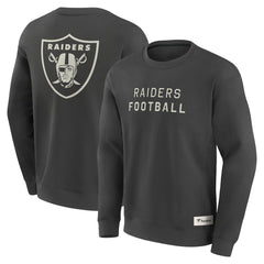 Las Vegas Raiders Elements Future Ground Lettering Pullover Sweatshirt - Charcoal - Fanatics