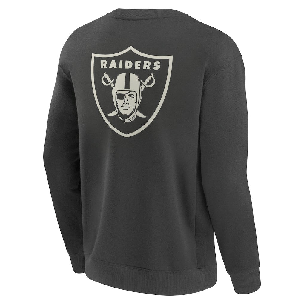 Las Vegas Raiders Elements Future Ground Lettering Pullover Sweatshirt - Charcoal - Fanatics