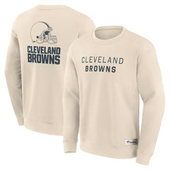 Cleveland Browns Elements Future Ground Lettering Pullover Sweatshirt - Cream - Fanatics