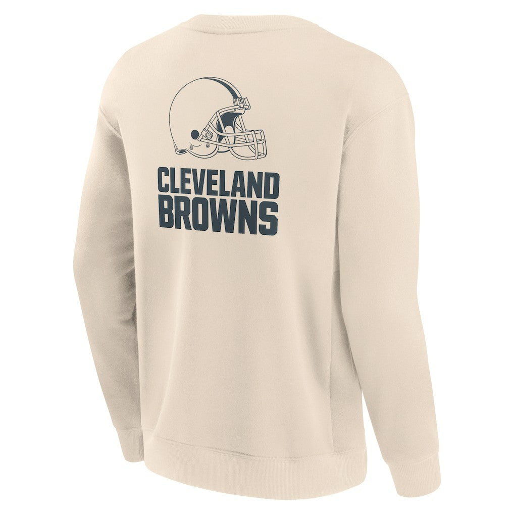 Cleveland Browns Elements Future Ground Lettering Pullover Sweatshirt - Cream - Fanatics