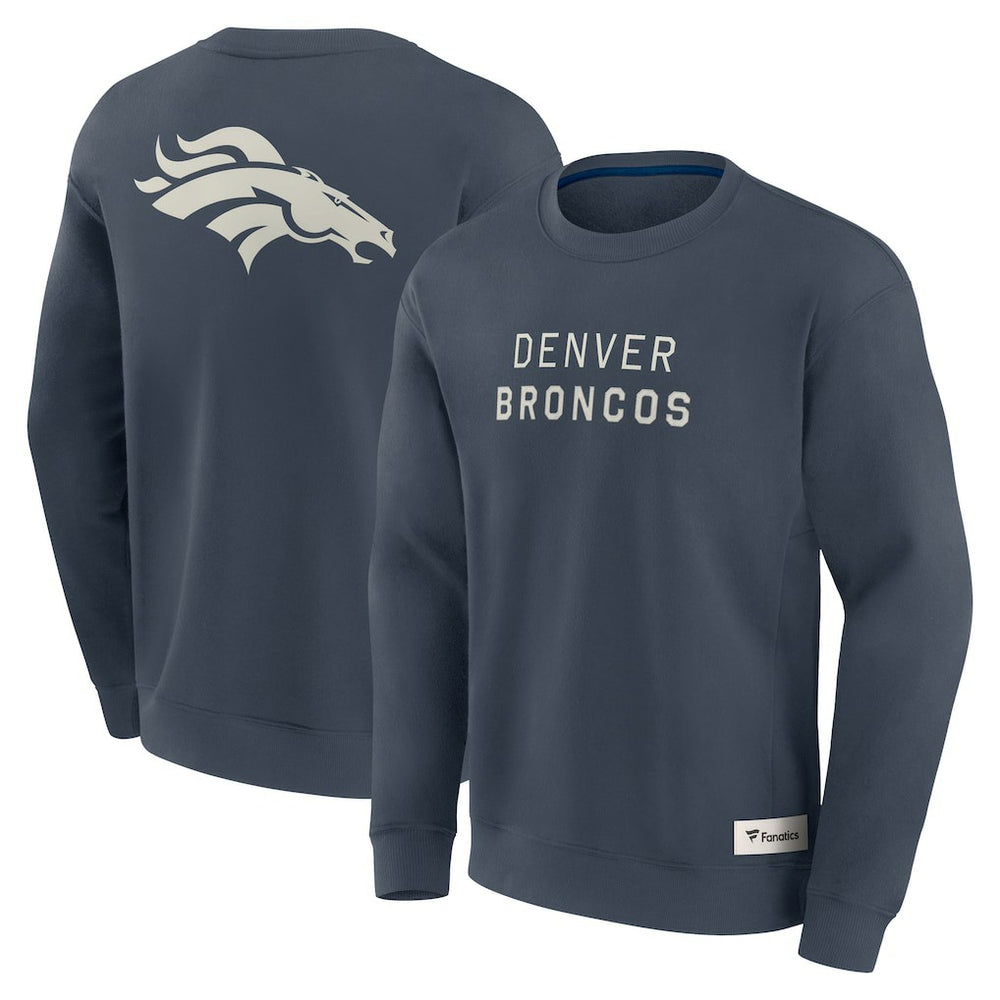 Denver Broncos Elements Future Ground Lettering Pullover Sweatshirt - Navy - Fanatics
