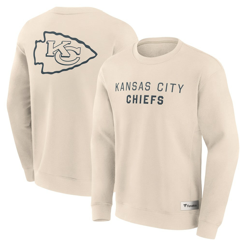Kansas City Chiefs Elements Future Ground Lettering Pullover Sweatshirt - Cream - Fanatics