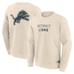 Detroit Lions Elements Future Ground Lettering Pullover Sweatshirt - Cream - Fanatics