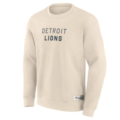 Detroit Lions Elements Future Ground Lettering Pullover Sweatshirt - Cream - Fanatics