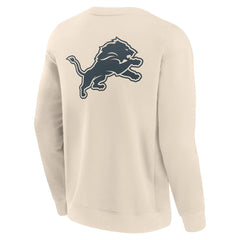 Detroit Lions Elements Future Ground Lettering Pullover Sweatshirt - Cream - Fanatics