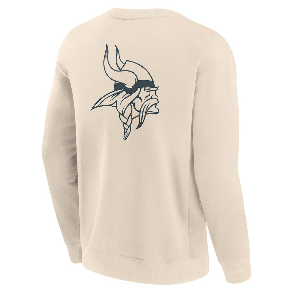 Minnesota Vikings Elements Future Ground Lettering Pullover Sweatshirt - Cream - Fanatics