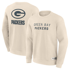 Green Bay Packers Elements Future Ground Lettering Pullover Sweatshirt - Cream - Fanatics
