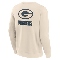 Green Bay Packers Elements Future Ground Lettering Pullover Sweatshirt - Cream - Fanatics