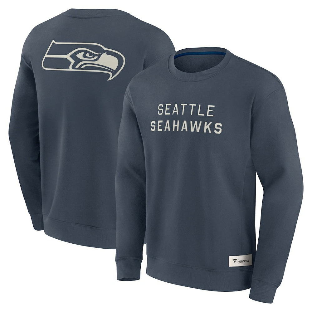 Seattle Seahawks Elements Future Ground Lettering Pullover Sweatshirt - Navy - Fanatics