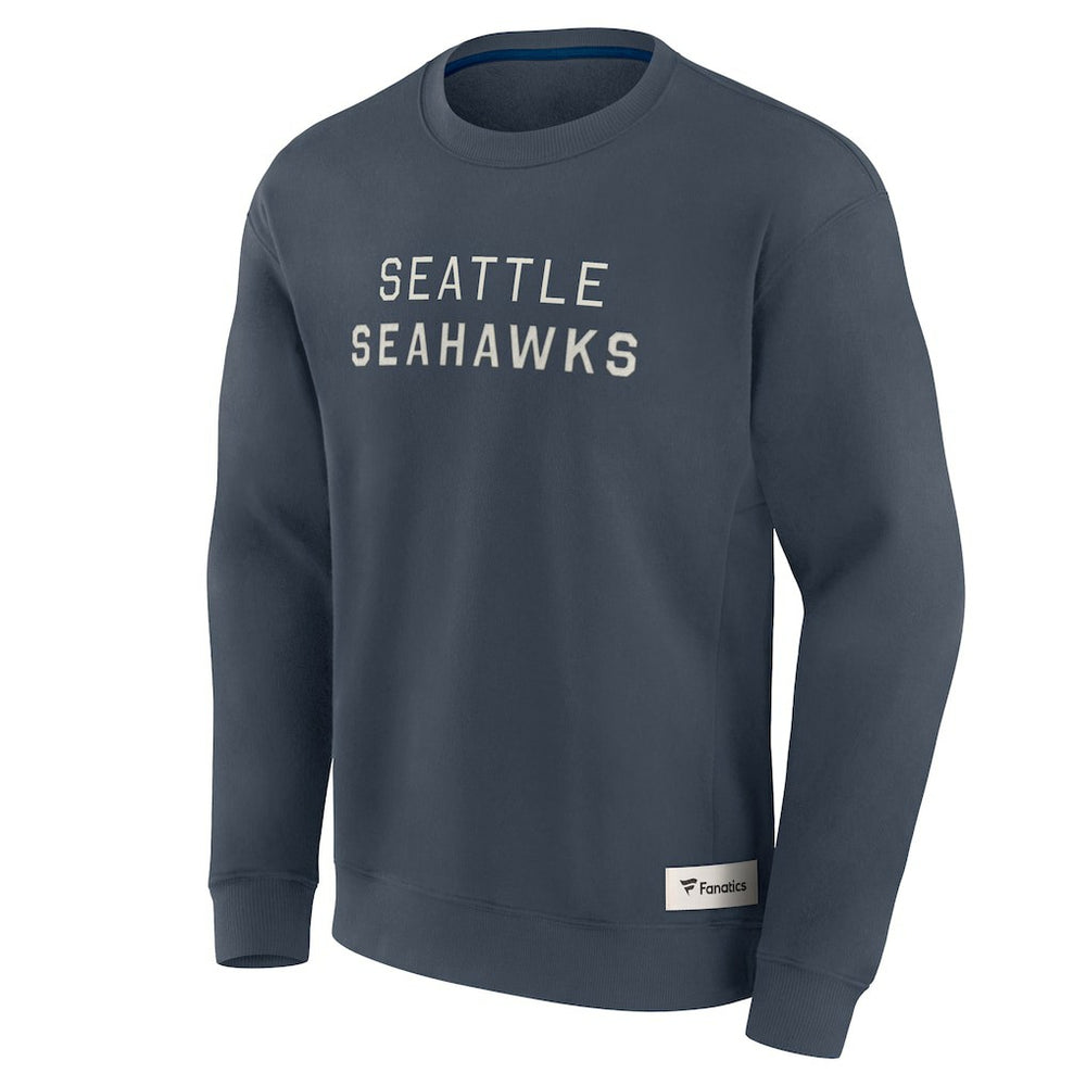 Seattle Seahawks Elements Future Ground Lettering Pullover Sweatshirt - Navy - Fanatics
