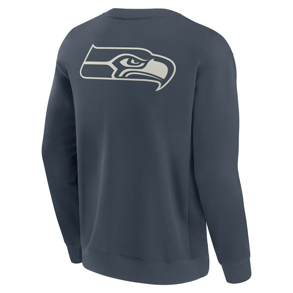 Seattle Seahawks Elements Future Ground Lettering Pullover Sweatshirt - Navy - Fanatics