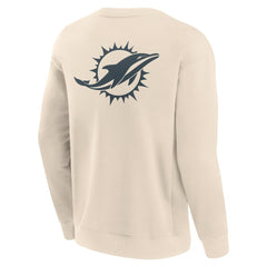 Miami Dolphins Elements Future Ground Lettering Pullover Sweatshirt - Cream - Fanatics