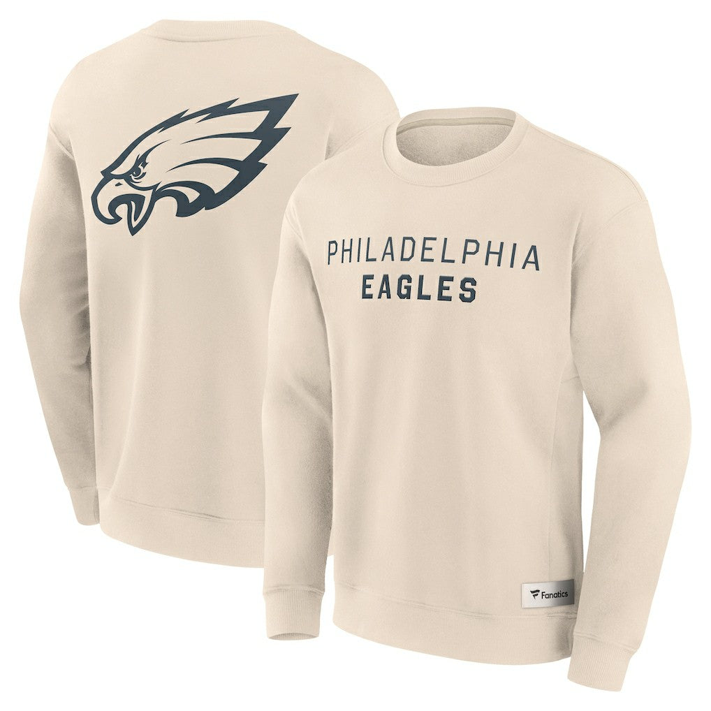 Philadelphia Eagles Elements Future Ground Lettering Pullover Sweatshirt - Cream - Fanatics