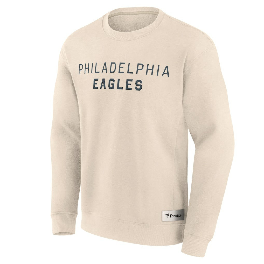 Philadelphia Eagles Elements Future Ground Lettering Pullover Sweatshirt - Cream - Fanatics