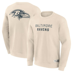 Baltimore Ravens Elements Future Ground Lettering Pullover Sweatshirt - Cream - Fanatics
