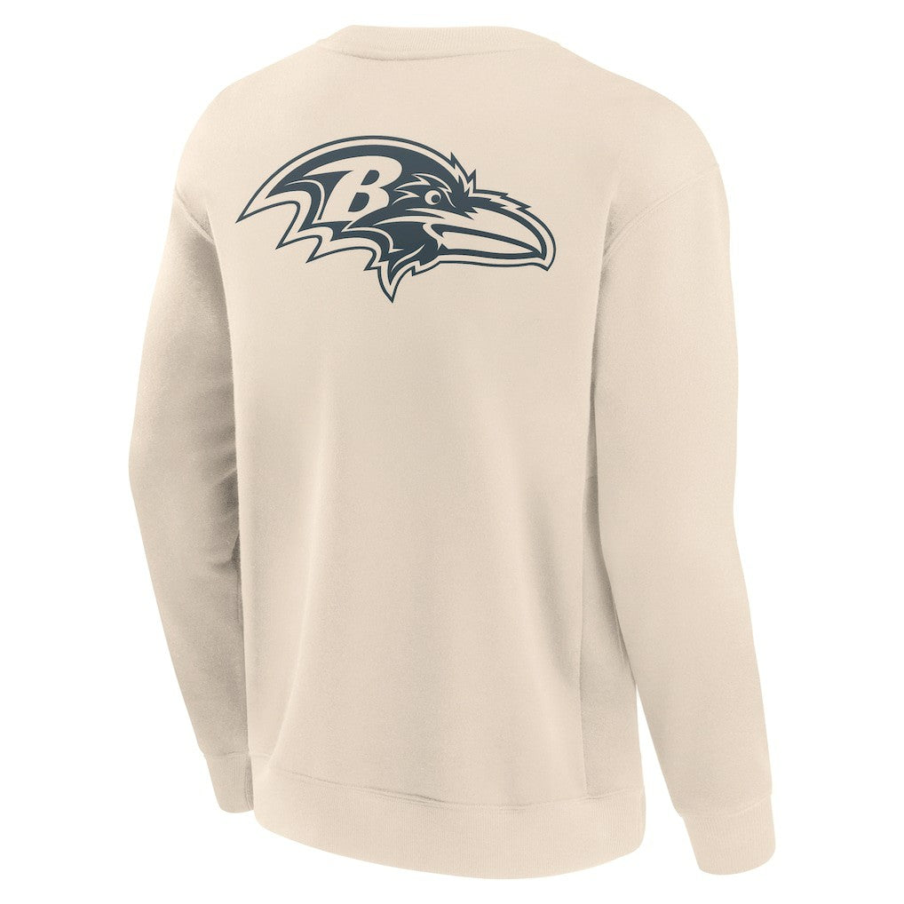 Baltimore Ravens Elements Future Ground Lettering Pullover Sweatshirt - Cream - Fanatics