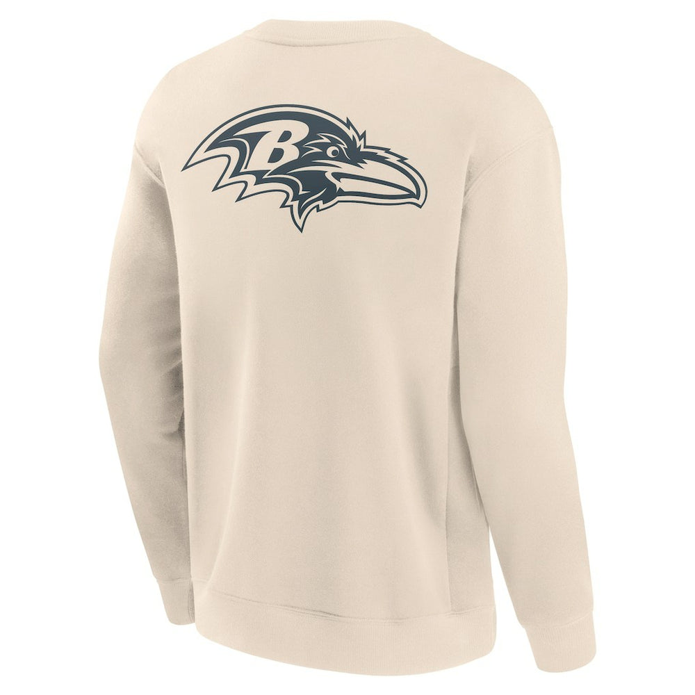 Baltimore Ravens Elements Future Ground Lettering Pullover Sweatshirt - Cream - Fanatics