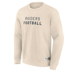 Las Vegas Raiders Elements Future Ground Lettering Pullover Sweatshirt - Cream - Fanatics