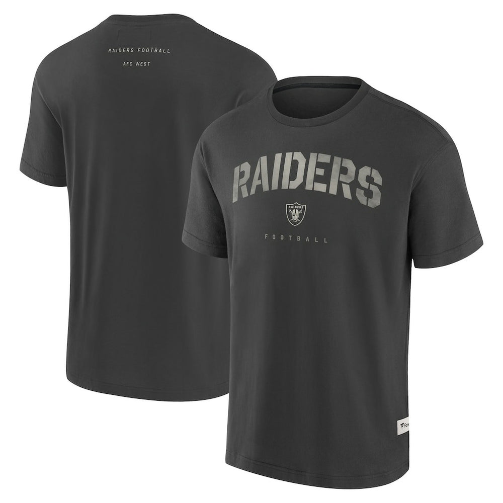 Las Vegas Raiders Elements Weathered Tonal Future Ground T-Shirt - Charcoal - Fanatics