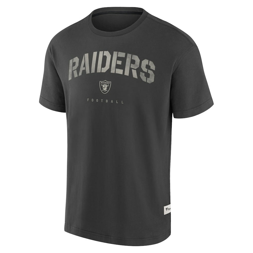 Las Vegas Raiders Elements Weathered Tonal Future Ground T-Shirt - Charcoal - Fanatics