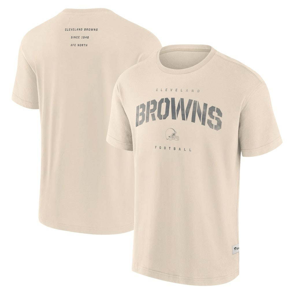 Cleveland Browns Elements Weathered Tonal Future Ground T-Shirt - Cream - Fanatics