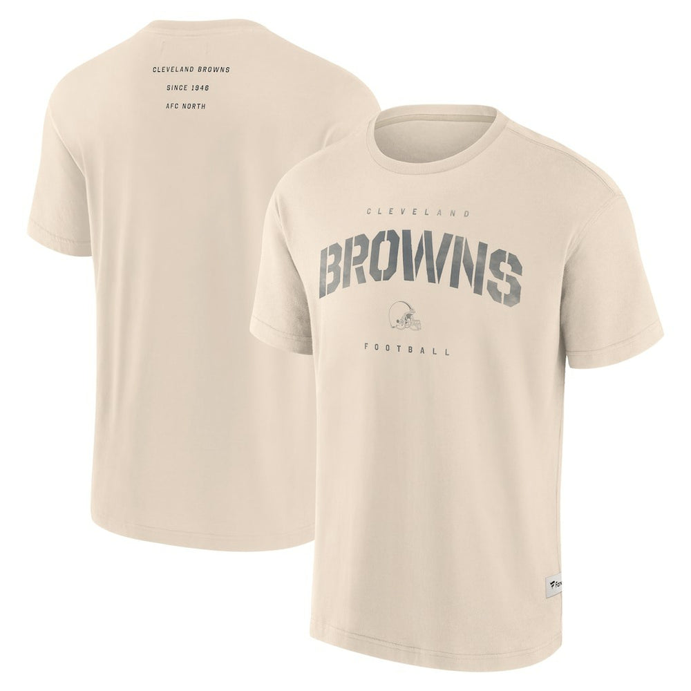Cleveland Browns Elements Weathered Tonal Future Ground T-Shirt - Cream - Fanatics