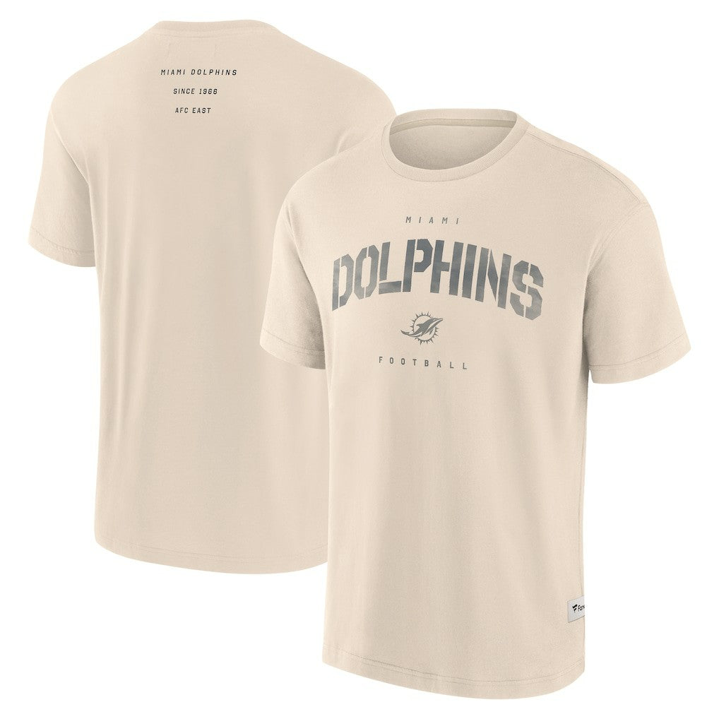 Miami Dolphins Elements Weathered Tonal Future Ground T-Shirt - Cream - Fanatics