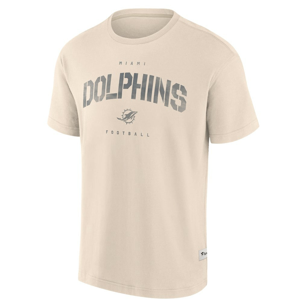 Miami Dolphins Elements Weathered Tonal Future Ground T-Shirt - Cream - Fanatics