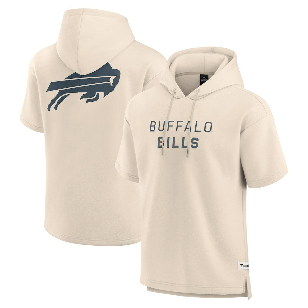 Buffalo Bills Elements Future Ground Lettering Short Sleeve Pullover Hoodie - Cream - Fanatics
