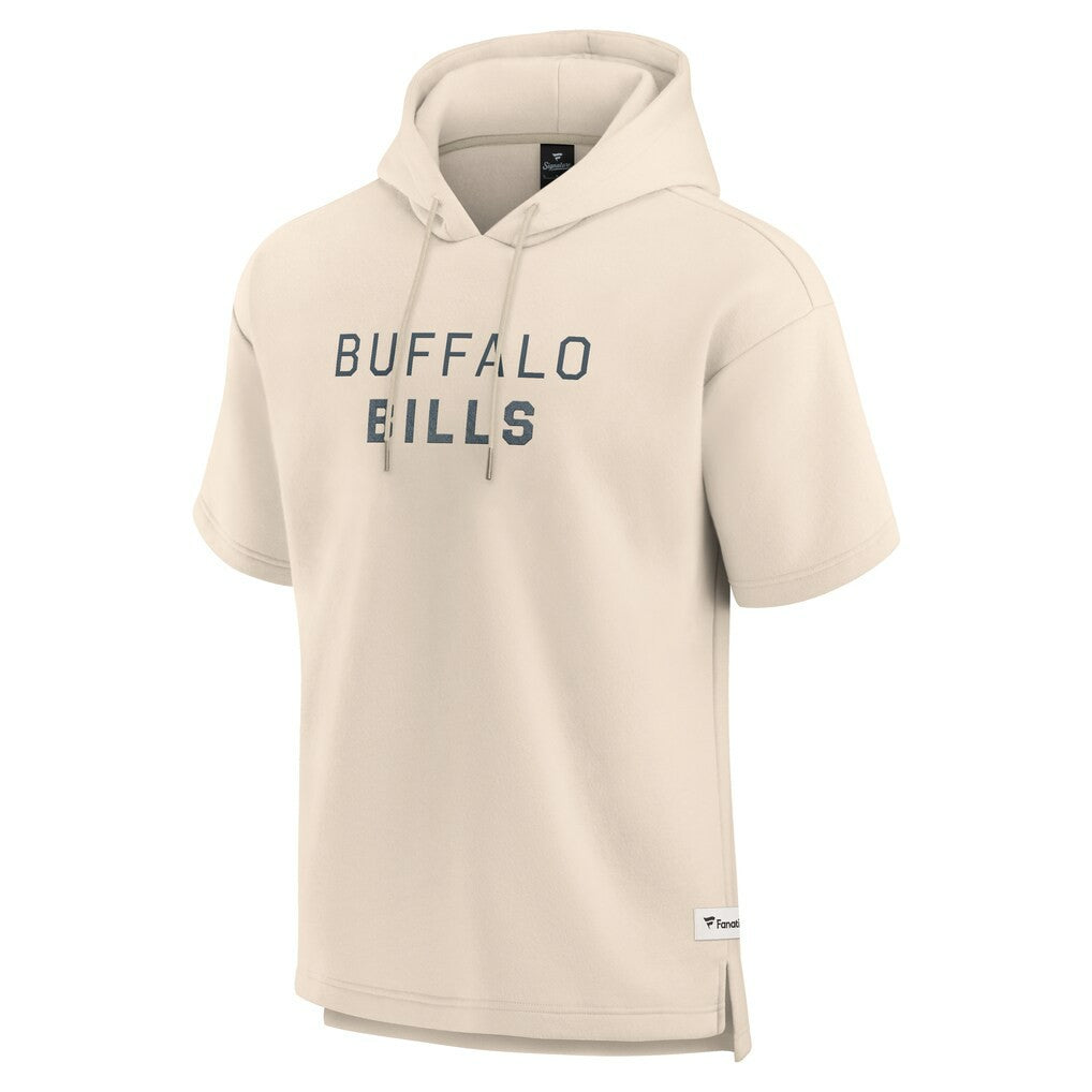 Buffalo Bills Elements Future Ground Lettering Short Sleeve Pullover Hoodie - Cream - Fanatics