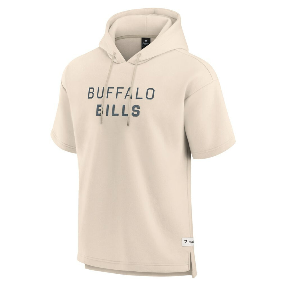 Buffalo Bills Elements Future Ground Lettering Short Sleeve Pullover Hoodie - Cream - Fanatics