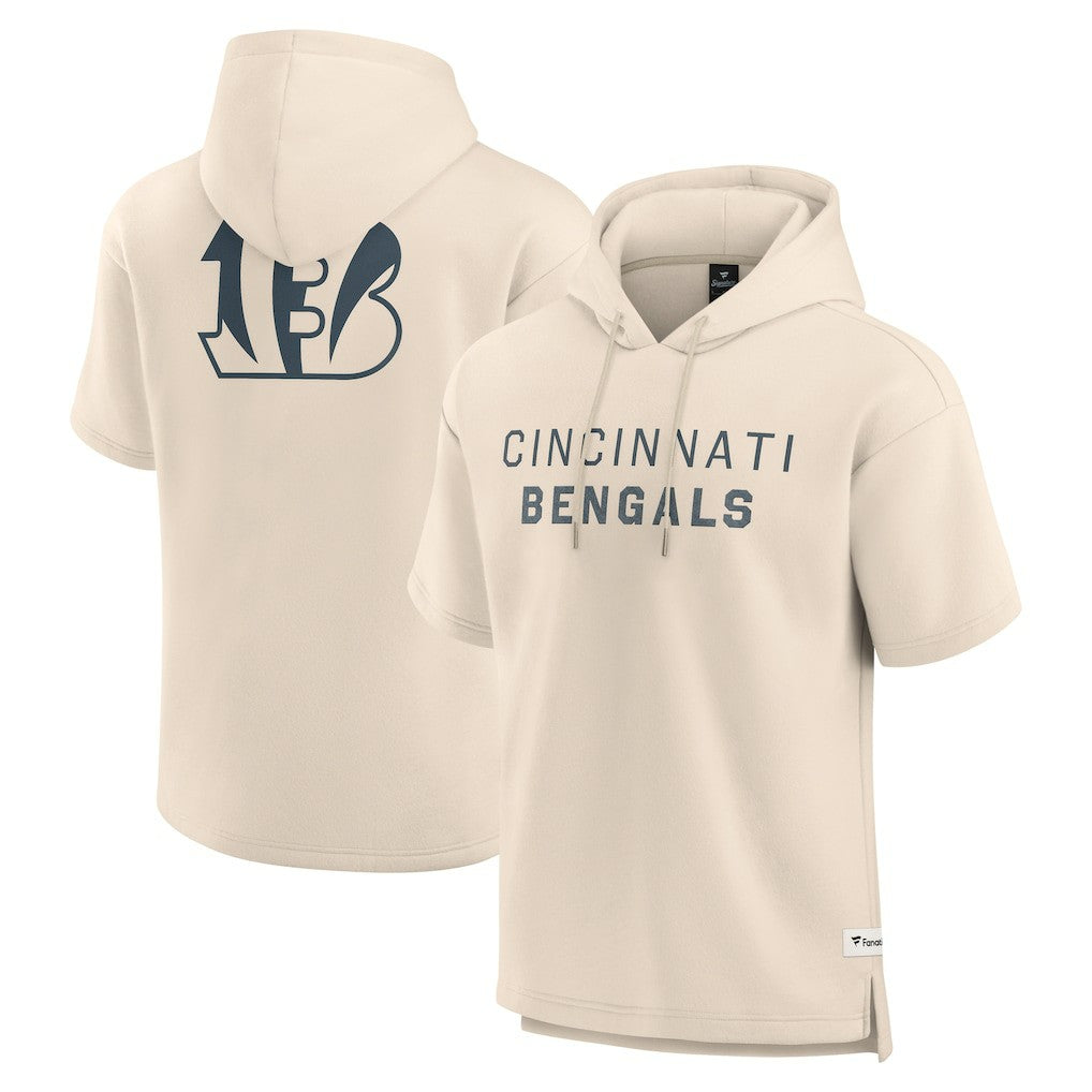 Cincinnati Bengals Elements Future Ground Lettering Short Sleeve Pullover Hoodie - Cream - Fanatics