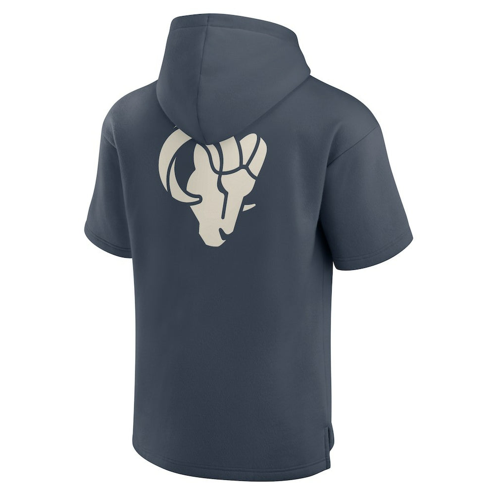 Los Angeles Rams Elements Future Ground Lettering Short Sleeve Pullover Hoodie - Navy - Fanatics