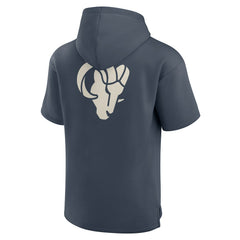 Los Angeles Rams Elements Future Ground Lettering Short Sleeve Pullover Hoodie - Navy - Fanatics