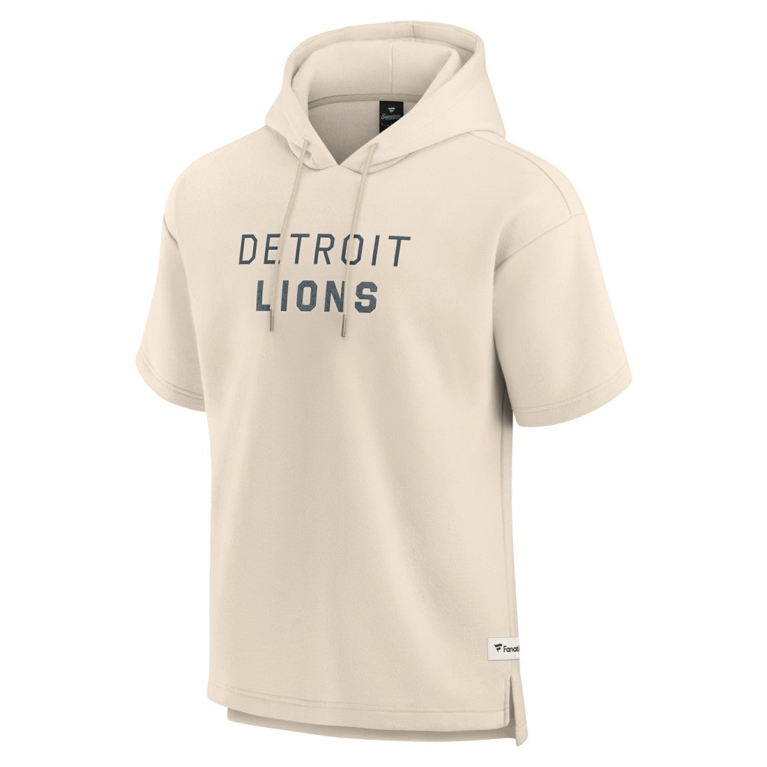 Detroit Lions Elements Future Ground Lettering Short Sleeve Pullover Hoodie - Cream - Fanatics