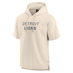 Detroit Lions Elements Future Ground Lettering Short Sleeve Pullover Hoodie - Cream - Fanatics