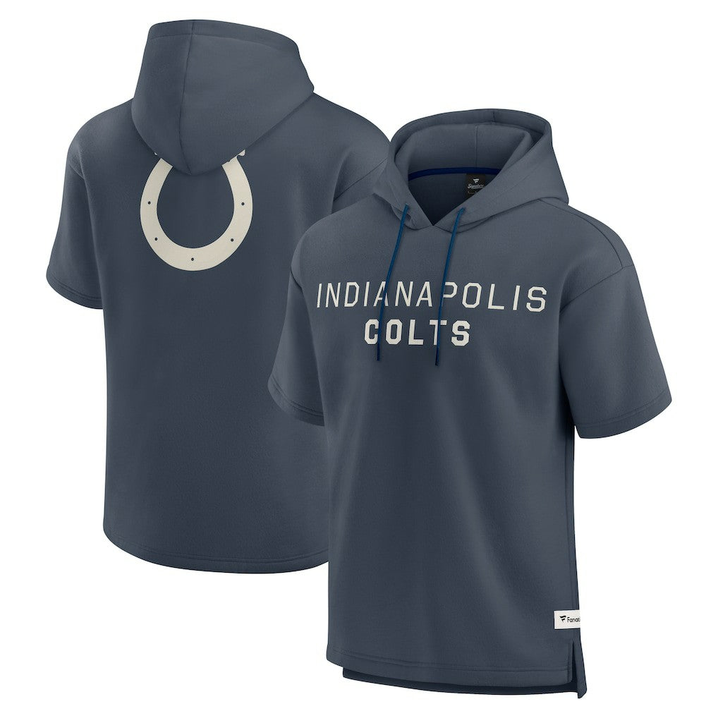 Indianapolis Colts Elements Future Ground Lettering Short Sleeve Pullover Hoodie - Navy - Fanatics