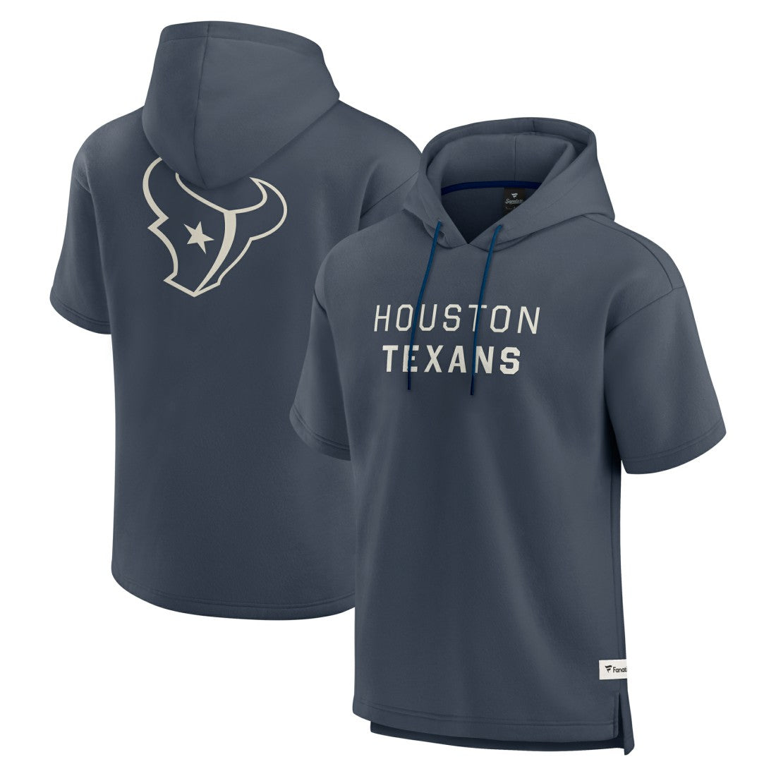 Houston Texans Elements Future Ground Lettering Short Sleeve Pullover Hoodie - Navy - Fanatics