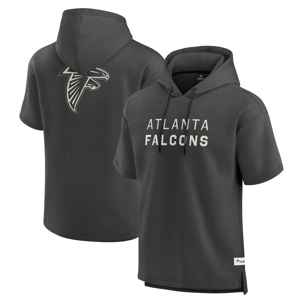 Atlanta Falcons Elements Future Ground Lettering Short Sleeve Pullover Hoodie - Charcoal - Fanatics